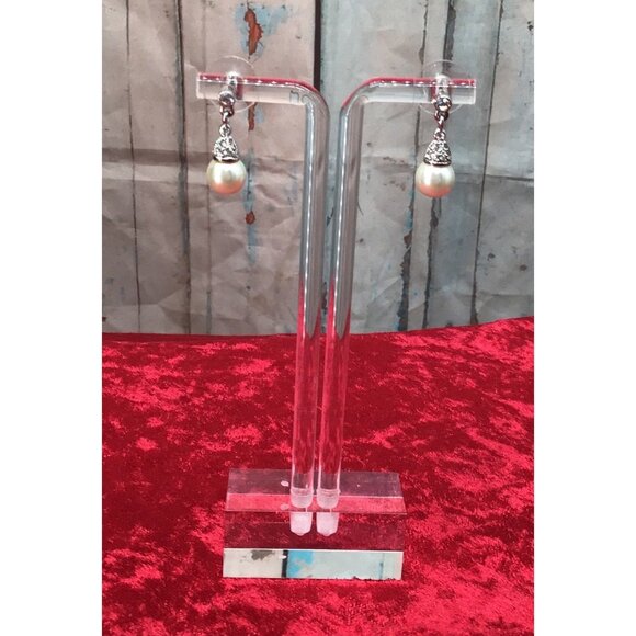 Charter Club Pearl Drop Lavalier Pearl Post Earring and Necklace Set - Picture 2 of 4